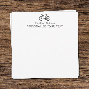 Elegante Eenvoudige Fiets Retro Persoonlijke Brief Notitiekaartje