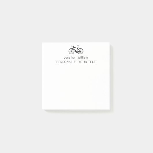 Elegante Eenvoudige Fiets Retro Persoonlijke Brief Post-it® Notes (Voorkant)