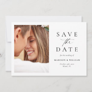 Elegante eenvoudige foto Bewaar de datum Save The Date