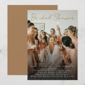 Elegante Eenvoudige Foto Bruidsuitnodiging Kaart (Voorkant / Achterkant)