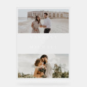 Elegante eenvoudige foto bruiloft acryl bord (Voorkant)