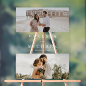 Elegante eenvoudige foto bruiloft acryl bord (Neutraal)