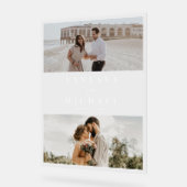 Elegante eenvoudige foto bruiloft acryl bord (Hoek)