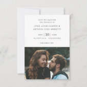 Elegante eenvoudige foto bruiloft Save the Date Kaart (Voorkant)