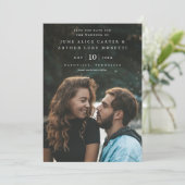 Elegante eenvoudige foto bruiloft Save the Date Kaart (Staand voorkant)