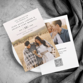 Elegante eenvoudige foto bruiloft Save the Date Kaart