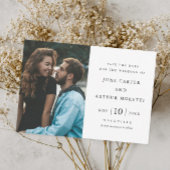 Elegante eenvoudige foto bruiloft Save the Date Kaart