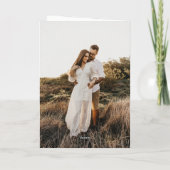 Elegante eenvoudige foto bruiloft zijn geloften Ka Kaart (Achterkant)