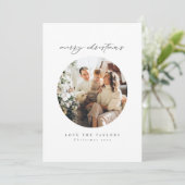 Elegante, eenvoudige foto kerst Kaart (Staand voorkant)