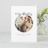 Elegante, eenvoudige foto kerst Kaart (Staand voorkant)