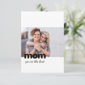 elegante eenvoudige foto moedersdag kaart (Staand voorkant)