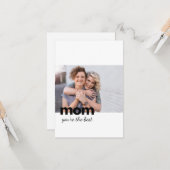 elegante eenvoudige foto moedersdag kaart (Voorkant / Achterkant in situ)