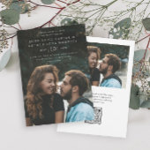 Elegante Eenvoudige Foto QR Code RSVP Huwelijk Kaart