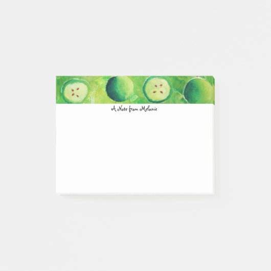Elegante Eenvoudige Fruit Appels Persoonlijk Post-it® Notes (Voorkant)