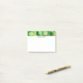 Elegante eenvoudige fruitappels gepersonaliseerd post-it® notes (Op bureau)