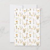 Elegante Eenvoudige Gele Huwelijk RSVP Response Ka (Achterkant)