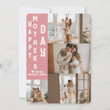 Elegante Eenvoudige Gelukkige Moederdag Fotocollag