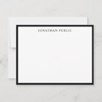 Elegante eenvoudige gepersonaliseerde zwart-wit Sj