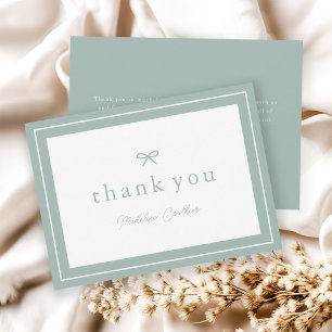 Elegante Eenvoudige Geslacht Neutrale Baby Shower Bedankkaart