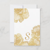 Elegante Eenvoudige Gouden Bloemen Afstudeerfeest  Kaart (Achterkant)