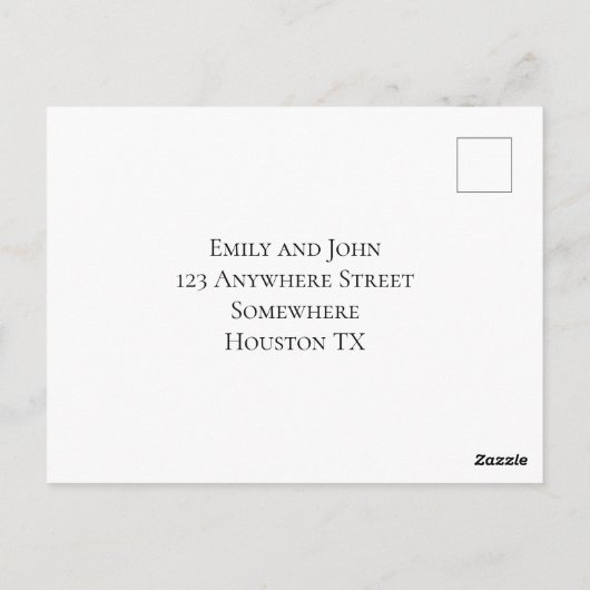 Elegante Eenvoudige Gouden Geometrische Lijst Wedd Briefkaart (Achterkant)