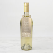 Elegante eenvoudige gouden glitter bruiloft bedank flessenhanger (Op fles)