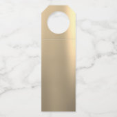 Elegante eenvoudige gouden glitter bruiloft bedank flessenhanger (Achterkant)