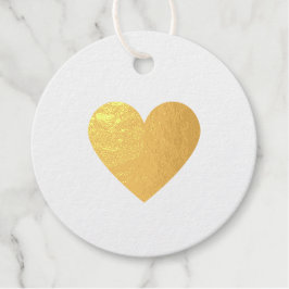 Elegante Eenvoudige Gouden Hart Liefde Minimal Cla Bedankjes Labels