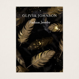 Elegante eenvoudige gouden sieraden oorbellen disp visitekaartje