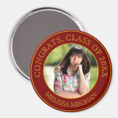 Elegante Eenvoudige Gouden Typografie Afstuderen F Magneet (Voorkant / Achterkant)