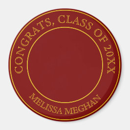 Elegante Eenvoudige Gouden Typografie Afstuderen F Magneet