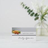 Elegante Eenvoudige Grijze Gezond Leven/Voedingsde Visitekaartje (Staand voorkant)