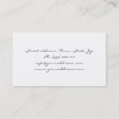 Elegante Eenvoudige Grijze Gezond Leven/Voedingsde Visitekaartje (Achterkant)