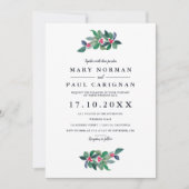 Elegante eenvoudige groene blauwe winter Kerstmis  Kaart (Voorkant)