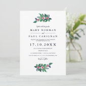 Elegante eenvoudige groene blauwe winter Kerstmis  Kaart (Staand voorkant)