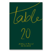 Elegante eenvoudige groene en gouden moderne chiqu kaart (Voorkant)