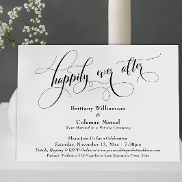 Elegante Eenvoudige Happily Ever After Ontvangst U Kaart