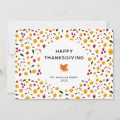 Elegante eenvoudige Happy Thanksgiving herfstblade Feestdagenkaart (Voorkant)