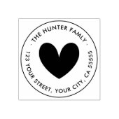 Elegante eenvoudige hart Valentijnse terugkeer adr Rubberstempel (Afrduk)