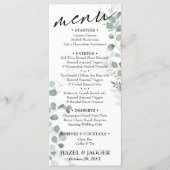 Elegante eenvoudige hedendaagse typografie groen menu (Voorkant)