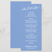 Elegante Eenvoudige Hedendaagse Typografie Periwin Menu (Voorkant / Achterkant)