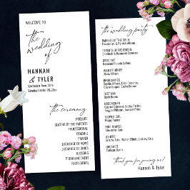 Elegante, eenvoudige, hedendaagse typografie programmakaart