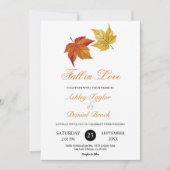 Elegante eenvoudige Herfst in liefde rustieke herf Kaart (Voorkant)