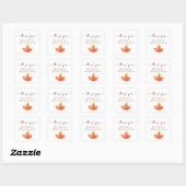 Elegante eenvoudige herfstbruiloft Dank u Sticker (Vel)