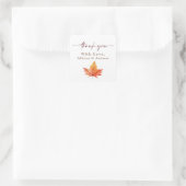 Elegante eenvoudige herfstbruiloft Dank u Sticker (Tas)