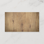 Elegante eenvoudige houten witte consultant visitekaartje (Achterkant)