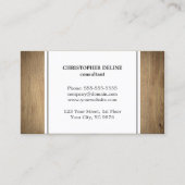 Elegante eenvoudige houten witte consultant visitekaartje (Voorkant)