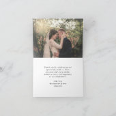 Elegante Eenvoudige Huwelijk Bedankt Script Foto (Binnen)