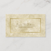 Elegante Eenvoudige Ivoor & Goud Professional Visitekaartje (Voorkant)