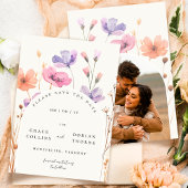 Elegante eenvoudige ivoren witte rustieke neutrale save the date